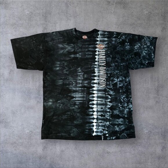 Harley Davidson Black Tie-Dye T-Shirt – 2004 HD Print – Made in USA – XL - Picture 1 of 7
